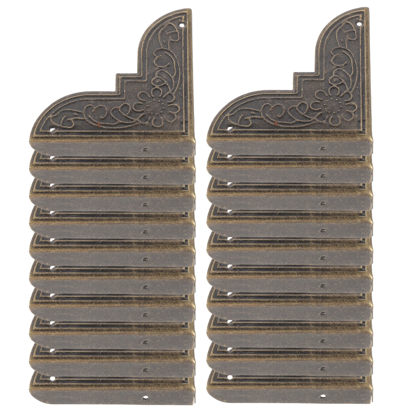 20pcs Metal Corner Protectors Decorative Box Corners Vintage Tin Wrap Edges for Wooden Jewelry Toolbox Protection
20pcs Metal Corner Protectors Decorative Box Corners Vintage Tin Wrap Edges for Wooden Jewelry Toolbox Protection