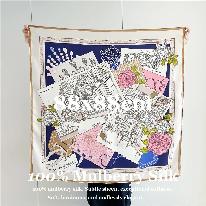 14 Momme 100% Real Silk Square Scarf Floral Shawl Wrap Smooth Large Square Hijab Fine Manual Hand-Rolled Edge Durable Bandana
14 Momme 100% Real Silk Square Scarf Floral Shawl Wrap Smooth Large Square Hijab Fine Manual Hand-Rolled Edge Durable Bandana