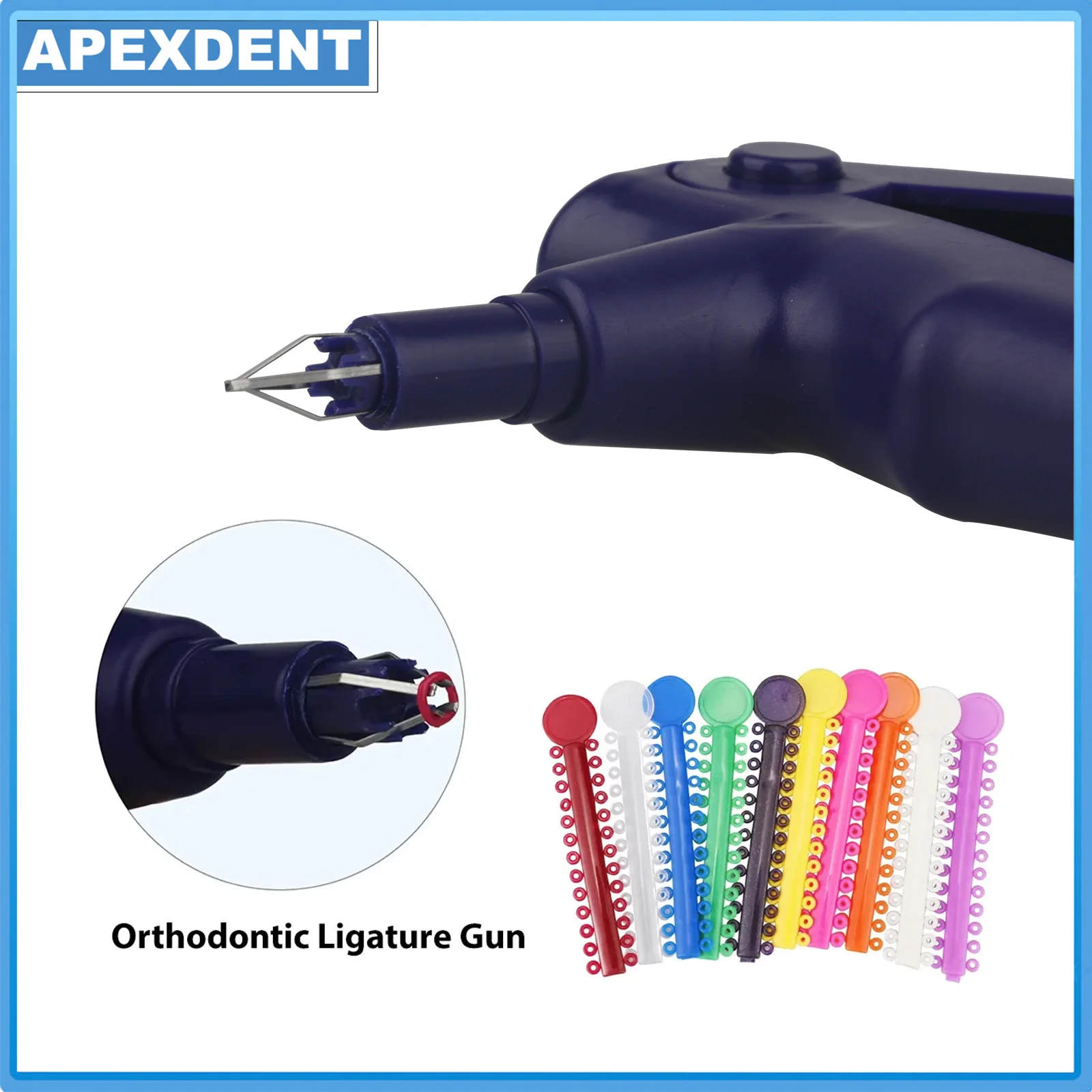 Dental Orthodontic Ligature Tie Gun 6 Colors Elastic Band Dispenser For Teeth Braces Dentistry Lab Instrument
Dental Orthodontic Ligature Tie Gun 6 Colors Elastic Band Dispenser For Teeth Braces Dentistry Lab Instrument