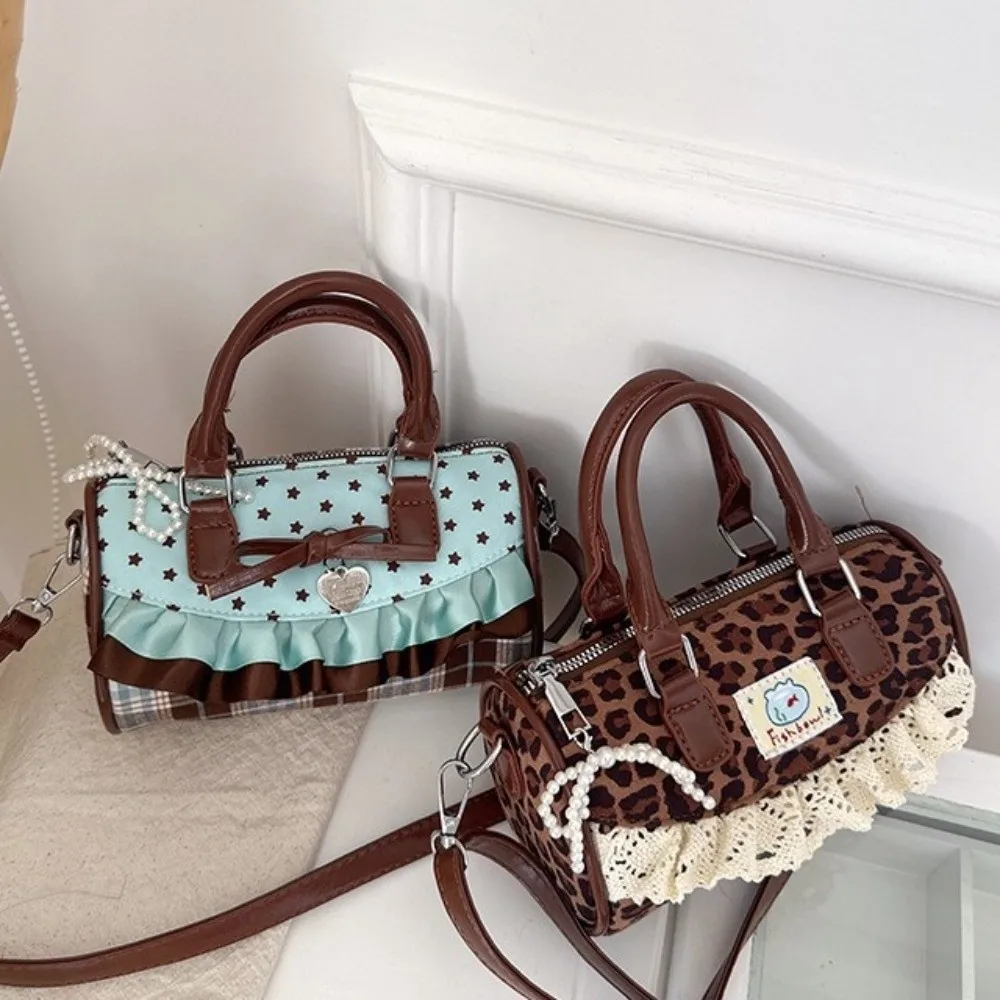 Casual Sweet Bow Lolita Crossbody Bag Lace Trim Polka Dot Design Pillow Handbag Chic Ruffle Shoulder Tote Bag Daily Use
Casual Sweet Bow Lolita Crossbody Bag Lace Trim Polka Dot Design Pillow Handbag Chic Ruffle Shoulder Tote Bag Daily Use