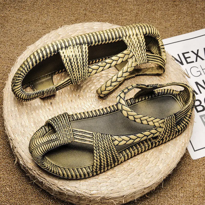 Vintage Style Weaving Men's Sandals Cheap Summer Sandals Women's Beach Slippers Light Non-Slip Outdoor Sandals Men Big Size 47
Vintage Style Weaving Men's Sandals Cheap Summer Sandals Women's Beach Slippers Light Non-Slip Outdoor Sandals Men Big Size 47