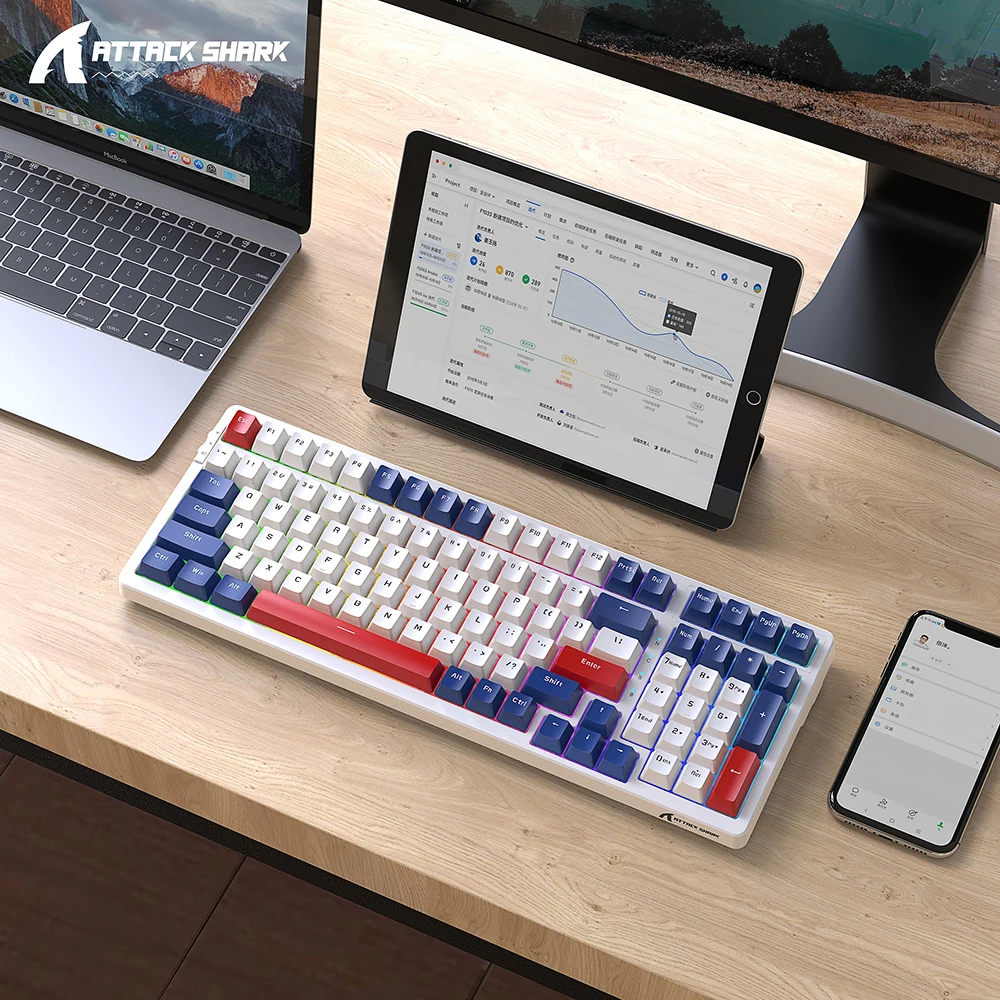 Attack Shark K98 Wired Gaming Mechanical Keyboard ,Type-C connection, Red Yellow Switch Custom RGB Effect Laptop,Mac,Android
Attack Shark K98 Wired Gaming Mechanical Keyboard ,Type-C connection, Red Yellow Switch Custom RGB Effect Laptop,Mac,Android 