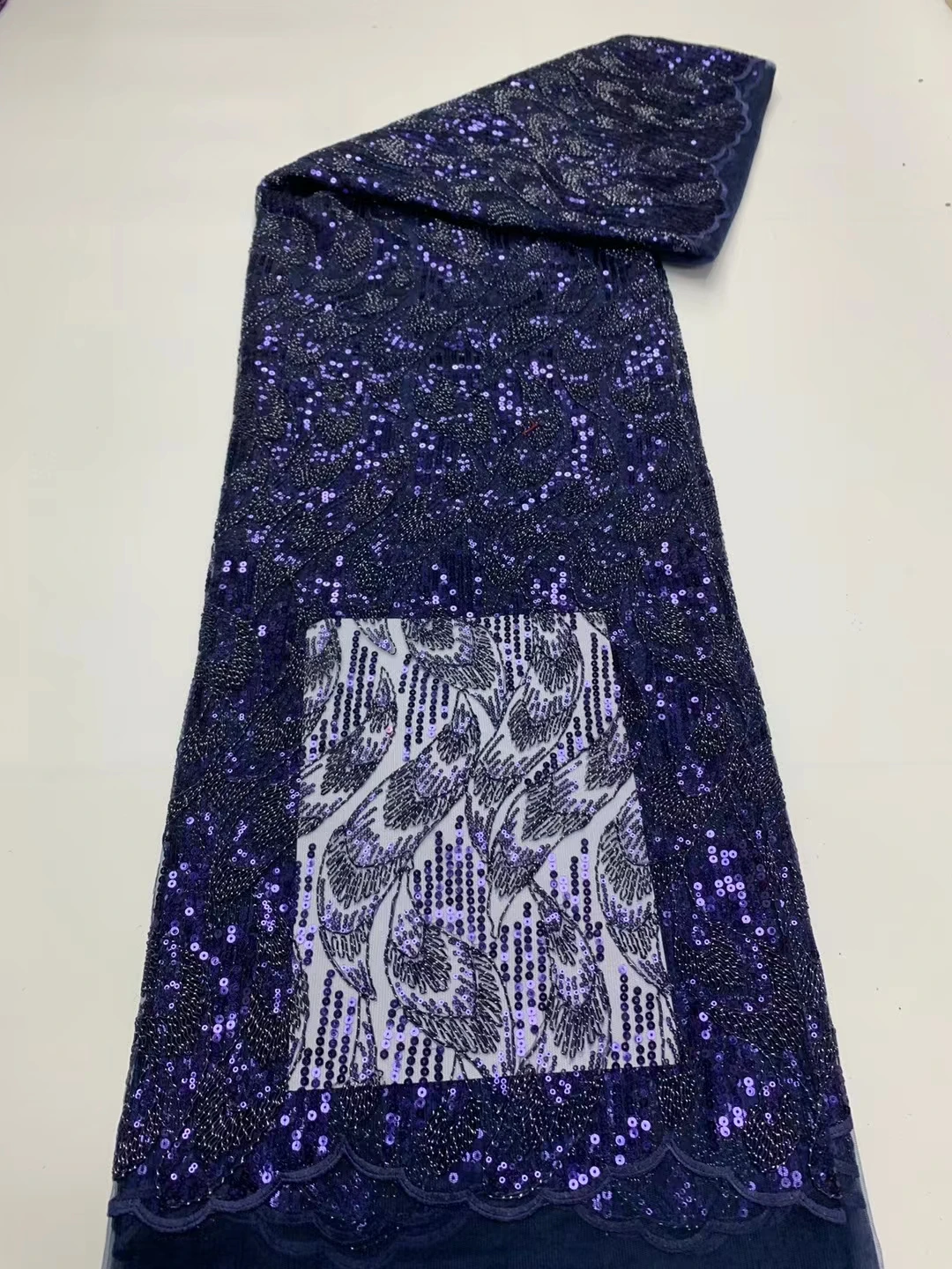 2024 High Quality New Design Blue French Sequins Tulle Lace Fabric African Nigerian Net Lace Fabric For Party Dress Sew KJF24102
2024 High Quality New Design Blue French Sequins Tulle Lace Fabric African Nigerian Net Lace Fabric For Party Dress Sew KJF24102