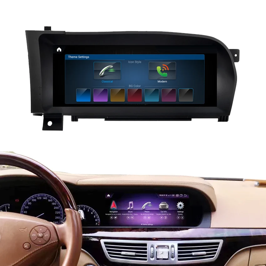 1920*720p 8+128gb 10.25'' IPS Antiglare Screen Car Audio Android for s Class W221 S350 S550
1920*720p 8+128gb 10.25'' IPS Antiglare Screen Car Audio Android for s Class W221 S350 S550