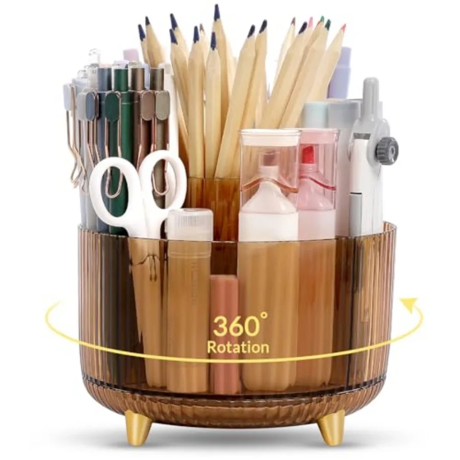 Rotating Pencil Pen Holder, Pen Organizer with 5 Slots - Aesthetic Desk Organizer and Accessories for School, Home, Office Supp
Rotating Pencil Pen Holder, Pen Organizer with 5 Slots - Aesthetic Desk Organizer and Accessories for School, Home, Office Supp