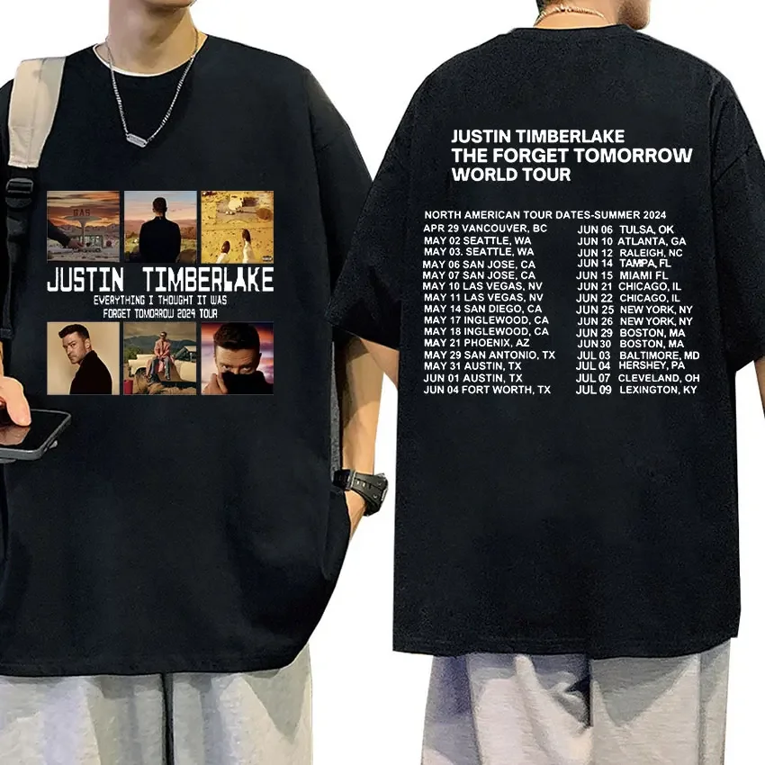 Justin Timberlake Forget Tomorrow 2024 World Tour Graphic T Shirts Men Hip Hop Retro Fashion Oversized Cotton T-shirt Streetwear
Justin Timberlake Forget Tomorrow 2024 World Tour Graphic T Shirts Men Hip Hop Retro Fashion Oversized Cotton T-shirt Streetwear