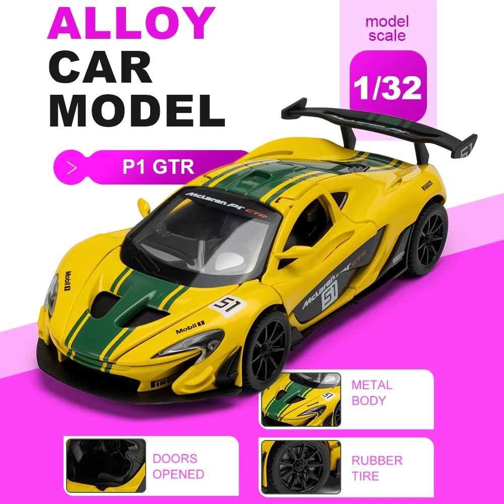 1:32 P1 GTR DIVO Alloy Miniature Diecast Model Toy Cars Doors Opened Metal Body Rubber Tire Vehices Surprise Ornament for Child
1:32 P1 GTR DIVO Alloy Miniature Diecast Model Toy Cars Doors Opened Metal Body Rubber Tire Vehices Surprise Ornament for Child