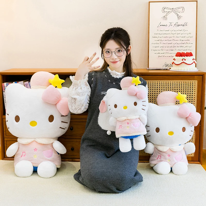 Sanrio Hello Kitty Cute with Pink Bow & Star Hat Soft Stuffed Doll for Kids Birthday Gift Cute Kitty Cat Pillow Home Decoration
Sanrio Hello Kitty Cute with Pink Bow & Star Hat Soft Stuffed Doll for Kids Birthday Gift Cute Kitty Cat Pillow Home Decoration