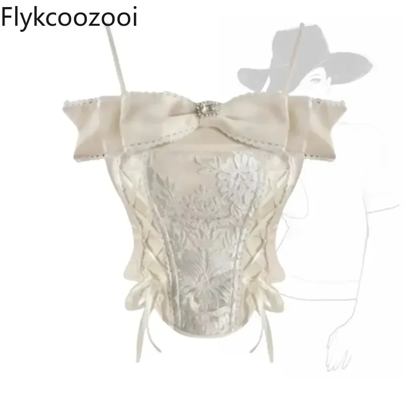 French Lace Camisole Fishbone Waist Pink Tube Top with Bow Summer Mainland China Slim Fit Sexy Tops for Women Fashion
French Lace Camisole Fishbone Waist Pink Tube Top with Bow Summer Mainland China Slim Fit Sexy Tops for Women Fashion