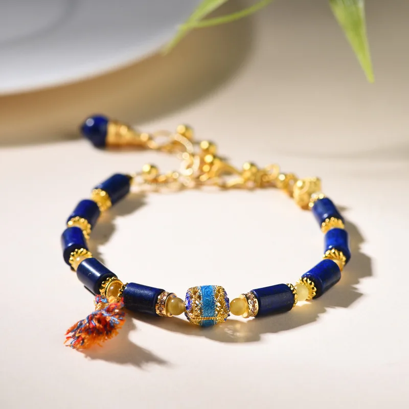 2026 Lapis Lazuli Irregular Cloisonne Hollow Gold Wheel Lucky Light Luxury Diy Vintage Personalized Women Bracelet Delicate Hand
2026 Lapis Lazuli Irregular Cloisonne Hollow Gold Wheel Lucky Light Luxury Diy Vintage Personalized Women Bracelet Delicate Hand