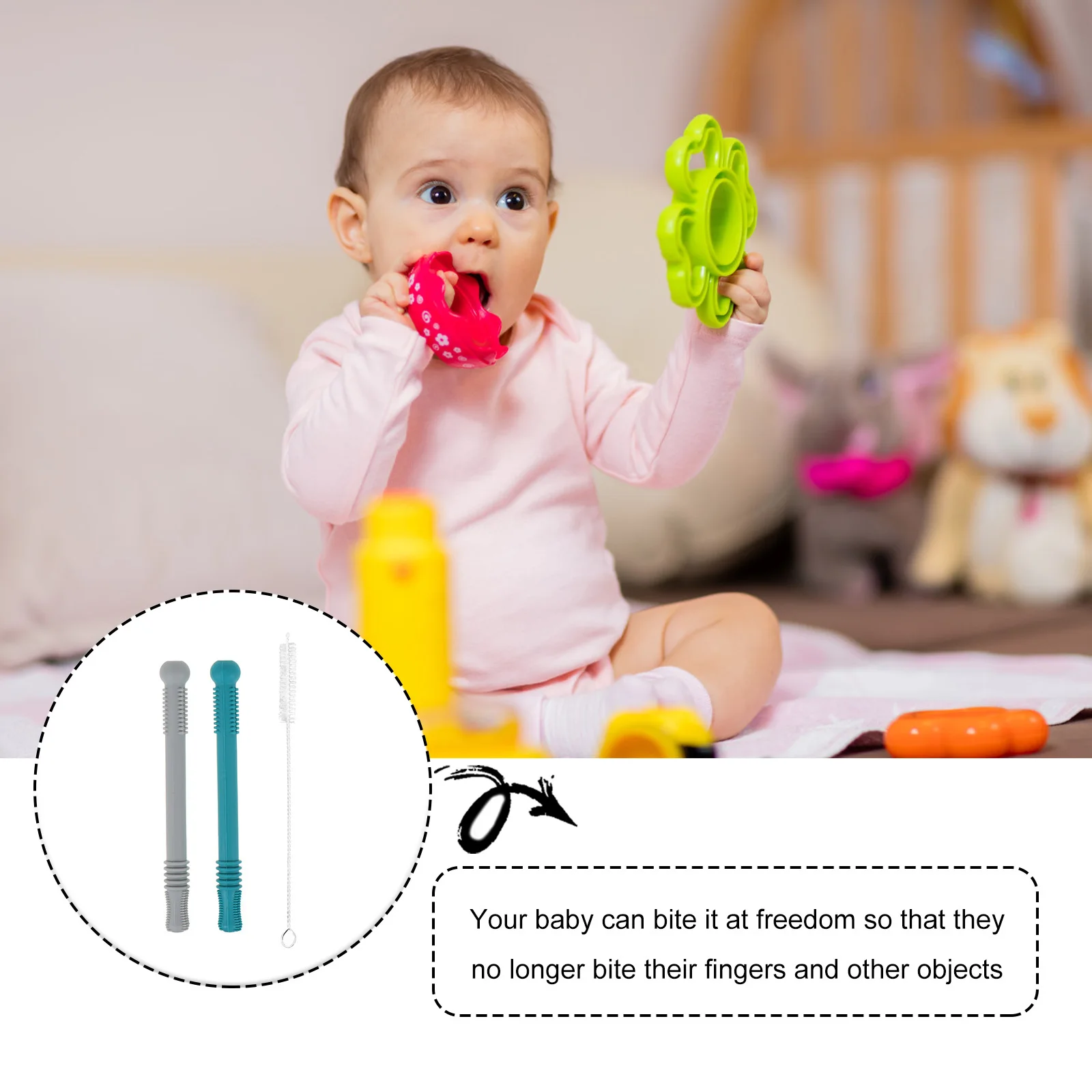 1 комплект, детский силиконовый прорезыватель, полые молярные палочки, жевательный прорезыватель для младенцев, мягкий массажный рельефный полый
1 комплект, детский силиконовый прорезыватель, полые молярные палочки, жевательный прорезыватель для младенцев, мягкий массажный рельефный полый