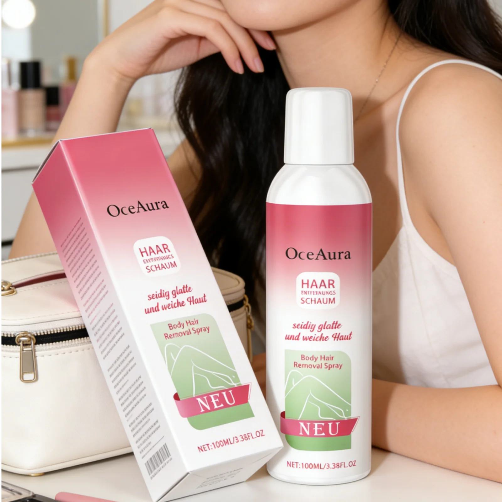 Oceaura Body Hair Removal Spray Effective Smooth Delicate Skin Moisturized Gentle Care Fast Onset Natural Depilatory Spray 100ml
Oceaura Body Hair Removal Spray Effective Smooth Delicate Skin Moisturized Gentle Care Fast Onset Natural Depilatory Spray 100ml