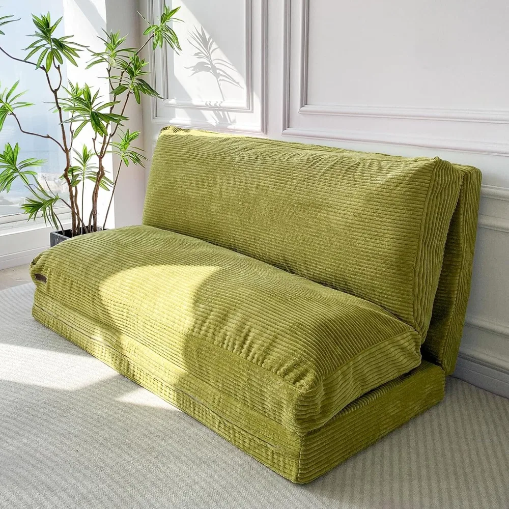 Adult-Sized Foldable Bean Bag Sofa Bed with Thick Floor Mattress and Corded Washable Cover in Green, 54x
Adult-Sized Foldable Bean Bag Sofa Bed with Thick Floor Mattress and Corded Washable Cover in Green, 54x