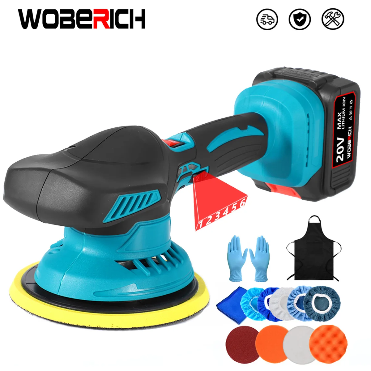 WOBERICH Cordless Car Polisher Electric Polisher Wireless Automobile Car Polishing Sealing Glaze Machine For Makita 18v Battery
WOBERICH Cordless Car Polisher Electric Polisher Wireless Automobile Car Polishing Sealing Glaze Machine For Makita 18v Battery