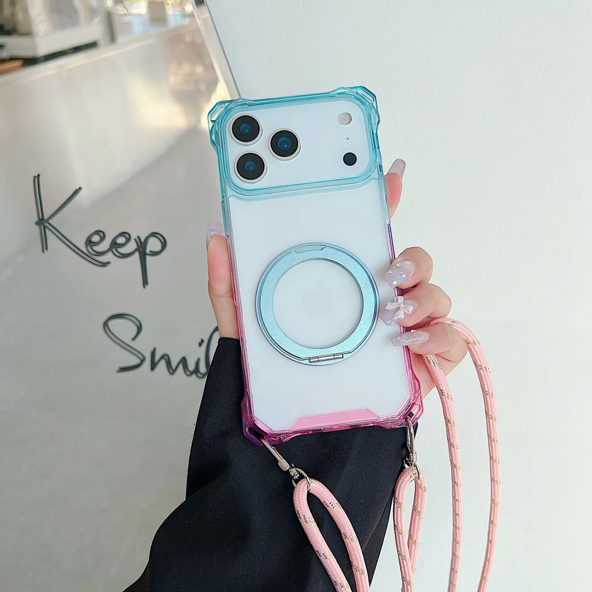 Crossbody Strap Lanyard Phone Case For iPhone 17 Pro Max 17 16 15 14 13 12 Pro Max Plus Air 11 Magnetic Holder Transparent Cover
Crossbody Strap Lanyard Phone Case For iPhone 17 Pro Max 17 16 15 14 13 12 Pro Max Plus Air 11 Magnetic Holder Transparent Cover