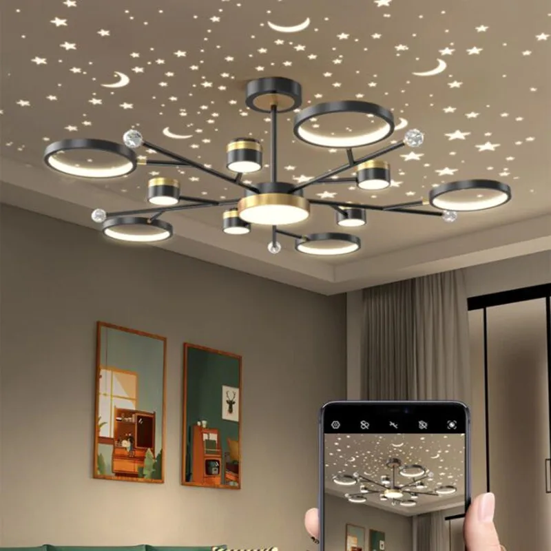 Modern Style Led Chandelier For Living Room Bedroom Dining Room Kitchen Ceiling Pendant Lamp Stars Design Remote Control Light
Modern Style Led Chandelier For Living Room Bedroom Dining Room Kitchen Ceiling Pendant Lamp Stars Design Remote Control Light