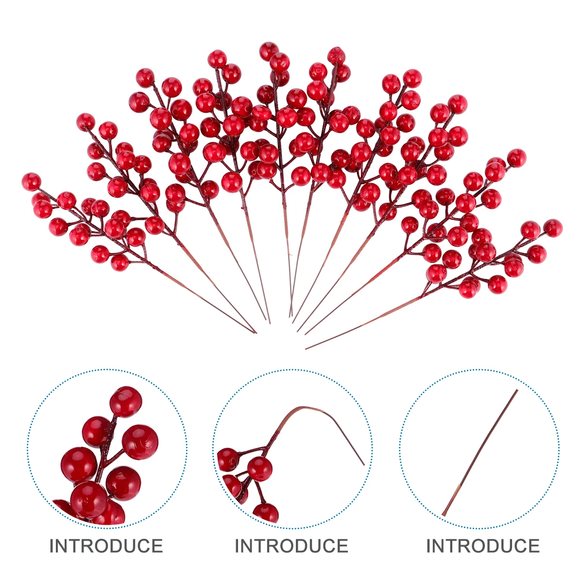 10 Pcs Simulation Berry Bouquet Christmas Decorations Red Simulated Berries Garland Jesus Branches Frosted Ornaments
10 Pcs Simulation Berry Bouquet Christmas Decorations Red Simulated Berries Garland Jesus Branches Frosted Ornaments