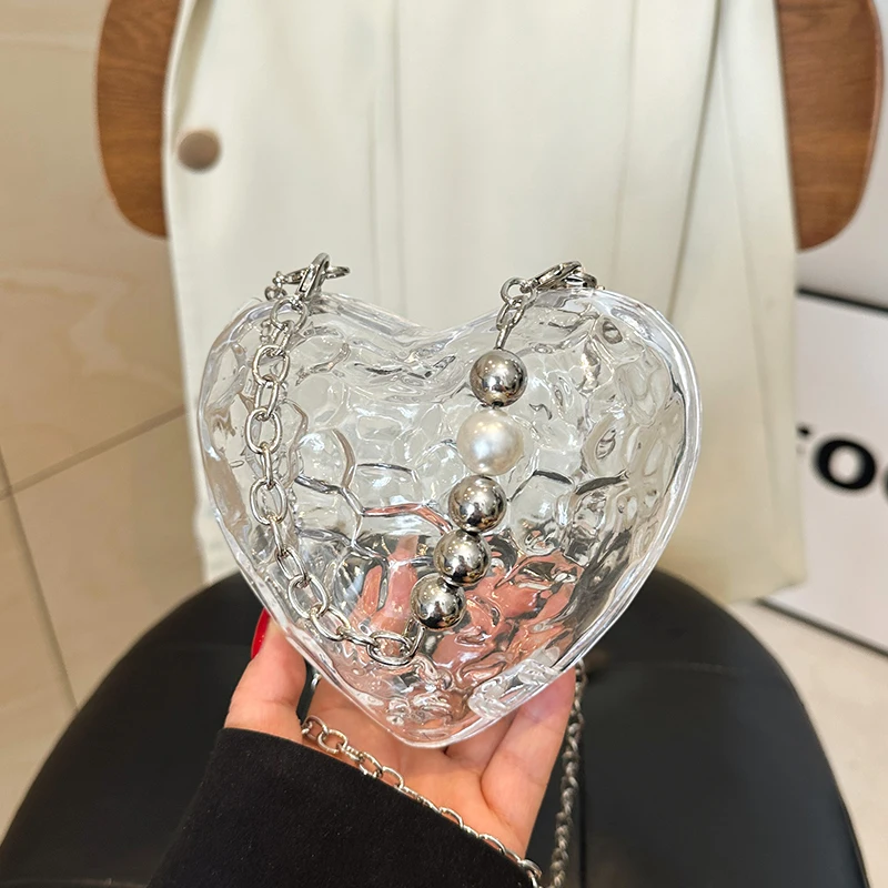 Fashion Lipstick Bag Coin Purse Women High Quality Transparent Pvc Crossbody Bag Female Designer Heart Bag Handbag Gold Silver
Fashion Lipstick Bag Coin Purse Women High Quality Transparent Pvc Crossbody Bag Female Designer Heart Bag Handbag Gold Silver
