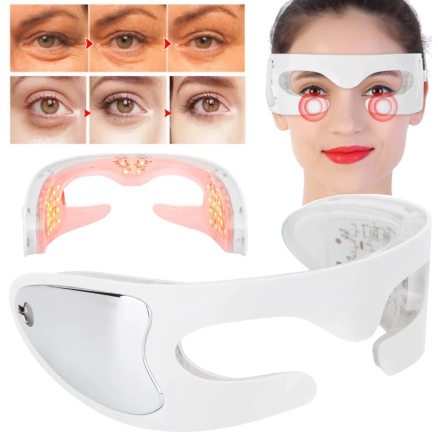 Anti-Aging Eye Massager Glasses, Rechargeable Red Light Led Eye Mask With Led Therapy for Wrinkles, Puffiness, Dark Circles, and
Anti-Aging Eye Massager Glasses, Rechargeable Red Light Led Eye Mask With Led Therapy for Wrinkles, Puffiness, Dark Circles, and