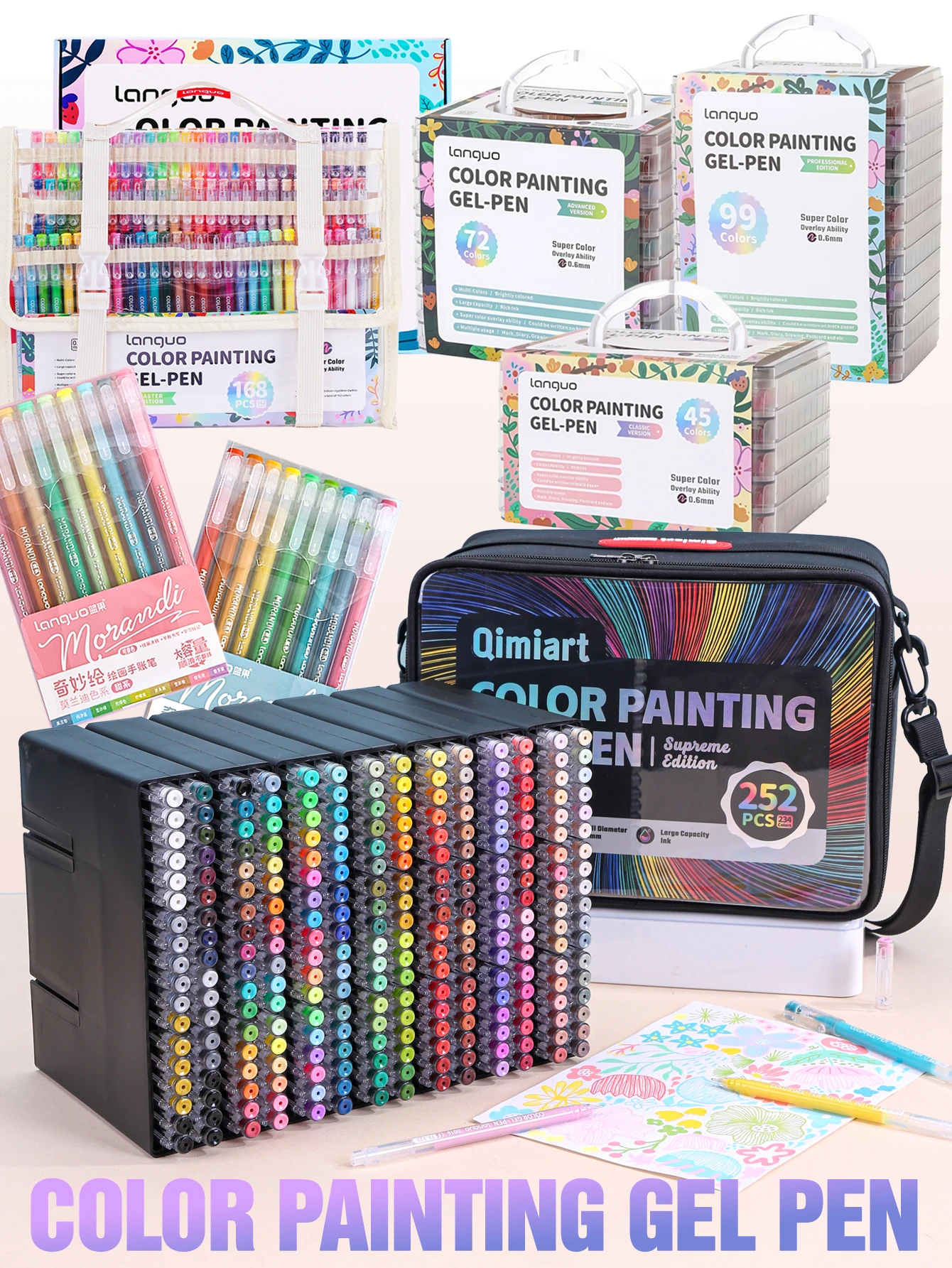 Large-Capacity Colored Drawing Gel Pen Set, 45-234 Colors Available in All Specifications, 0.6mm Fine Tip, Box-Packed & Backpack-Style, Smooth Ink Flow Without Smudging, Suitable for Journaling, Doodling, Illustration Drawing, Note-Taking, and Marking, Cr
Large-Capacity Colored Drawing Gel Pen Set, 45-234 Colors Available in All Specifications, 0.6mm Fine Tip, Box-Packed & Backpack-Style, Smooth Ink Flow Without Smudging, Suitable for Journaling, Doodling, Illustration Drawing, Note-Taking, and Marking, Cr