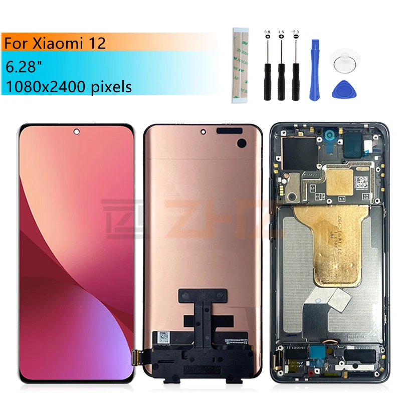 ЖК-дисплей для Xiaomi 12 с рамкой для Mi 12, дигитайзер сенсорного экрана в сборе, запасные части для ремонта 6,28 дюйма
ЖК-дисплей для Xiaomi 12 с рамкой для Mi 12, дигитайзер сенсорного экрана в сборе, запасные части для ремонта 6,28 дюйма