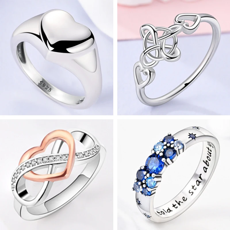 Hot Sales 925 Sterling Silver Rings Heart Sun Moon Star Crabapple Flower Ring For Women Wedding Engagement Party Jewelry Gift
Hot Sales 925 Sterling Silver Rings Heart Sun Moon Star Crabapple Flower Ring For Women Wedding Engagement Party Jewelry Gift