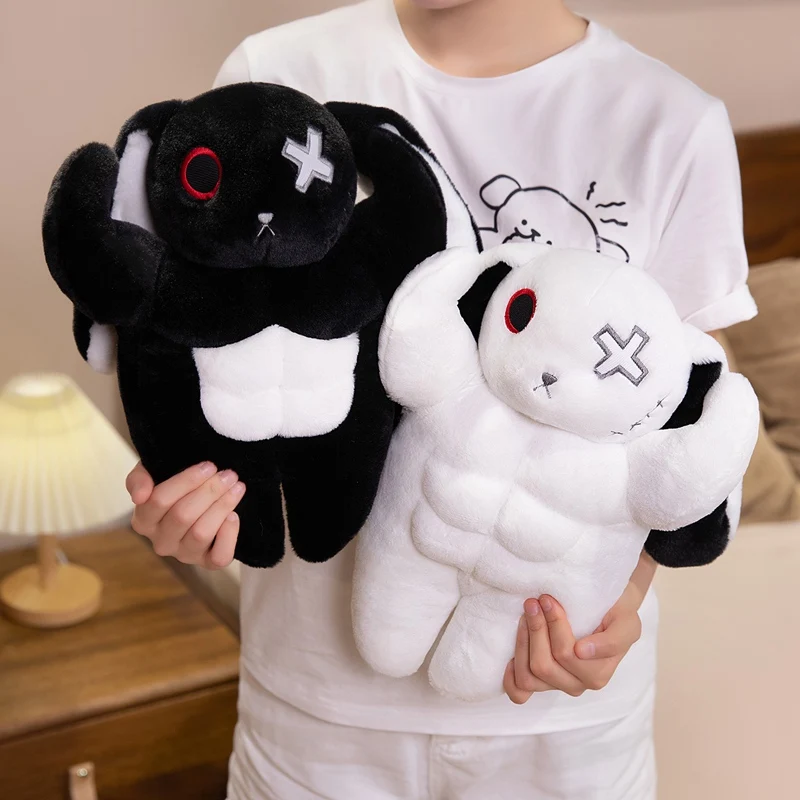 1Pc 30/43CM Dark Series Muscle Rabbit Plush Toy Strong Muscle Rabbit Pillow Stuffed Animal Doll Creative Birthday Gift
1Pc 30/43CM Dark Series Muscle Rabbit Plush Toy Strong Muscle Rabbit Pillow Stuffed Animal Doll Creative Birthday Gift
