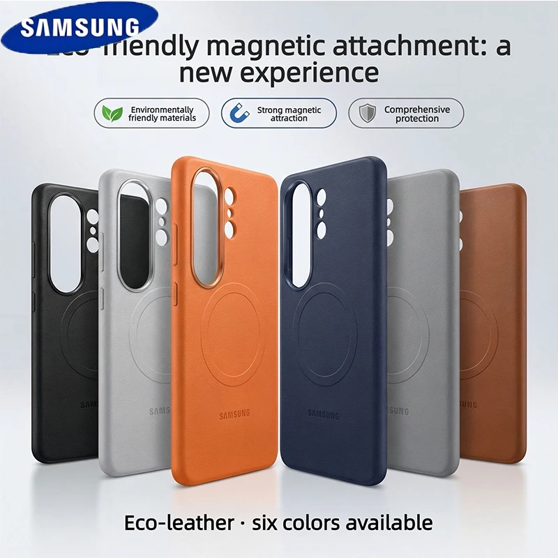 Samsung Premium Leather Magnetic Original Case For Galaxy S26 Ultra S26 Plus S26+ 5G For Magsafe Wireless Charging Bumper Cover
Samsung Premium Leather Magnetic Original Case For Galaxy S26 Ultra S26 Plus S26+ 5G For Magsafe Wireless Charging Bumper Cover