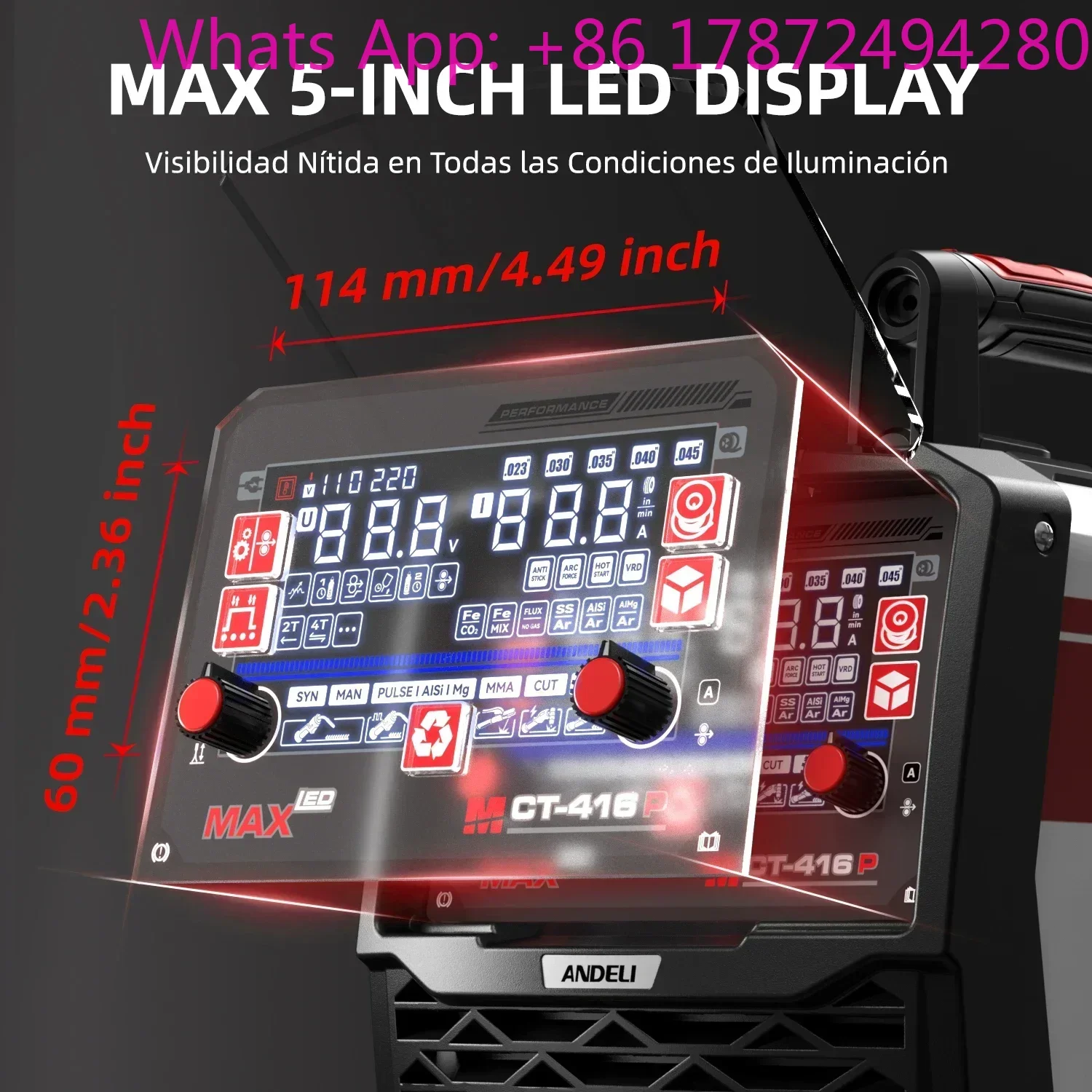 MCT-416P Multifunction Aluminium Welding Machine, 220V 4-in-1 MIG TIG CUT MMA Flux Core Welder
MCT-416P Multifunction Aluminium Welding Machine, 220V 4-in-1 MIG TIG CUT MMA Flux Core Welder