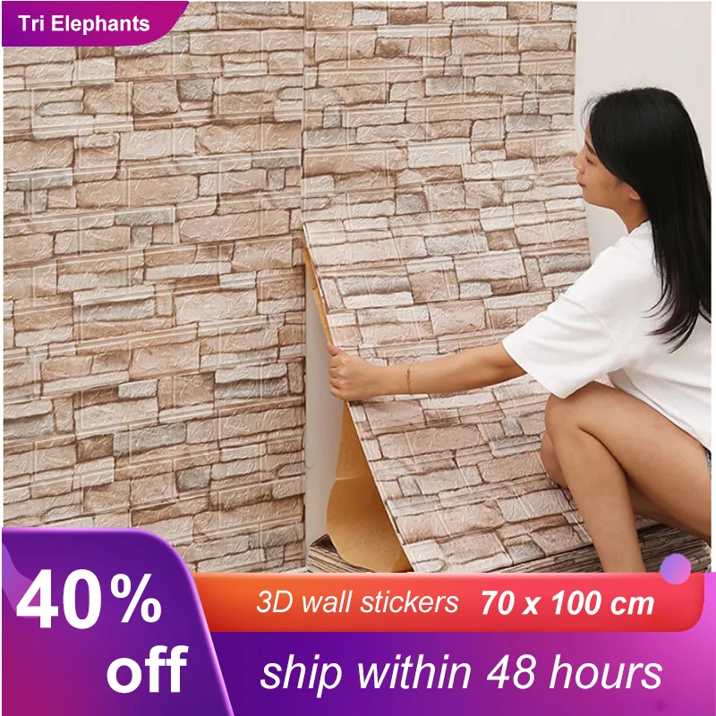 5/10pcs 3D Retro Wall Sticker Paper 70x100cm New self adhesive waterproof Wall stickers romantic wallpaper for Home Decoration
5/10pcs 3D Retro Wall Sticker Paper 70x100cm New self adhesive waterproof Wall stickers romantic wallpaper for Home Decoration