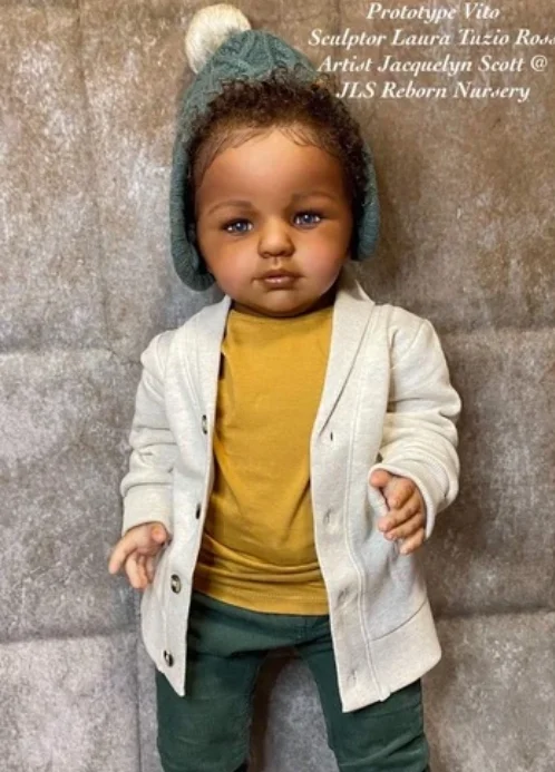 DLS 30inches Reborn Doll Big Boy Vito Tanned Skin High Qulity Hand Painted Finished with Visible Veins
DLS 30inches Reborn Doll Big Boy Vito Tanned Skin High Qulity Hand Painted Finished with Visible Veins