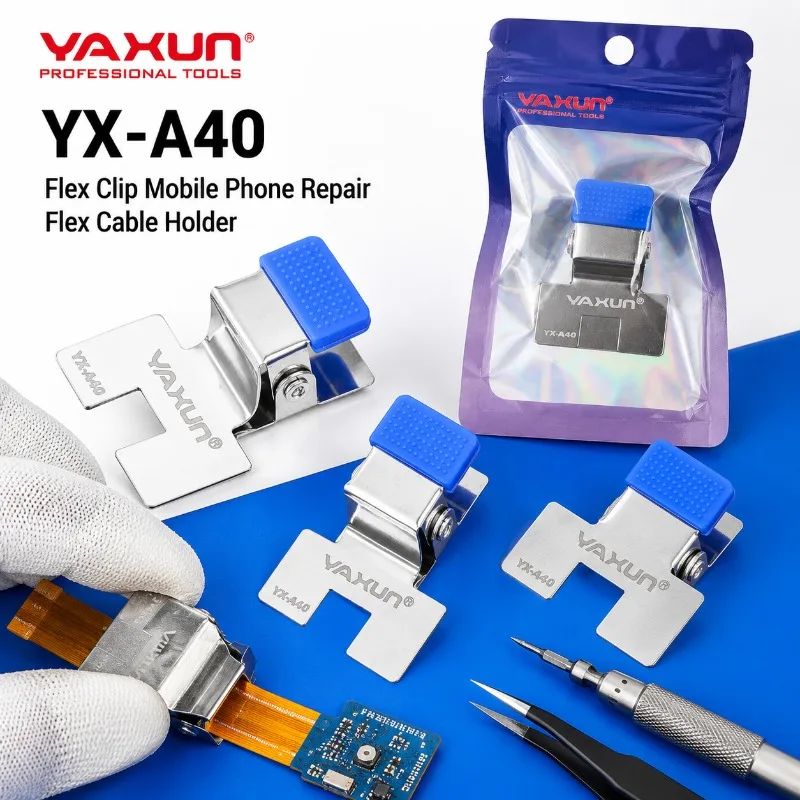 YX-A40 Circuit Board Holder Clip by YAXUN Stainless Steel Anti-slip Design for Phone Repair Soldering
YX-A40 Circuit Board Holder Clip by YAXUN Stainless Steel Anti-slip Design for Phone Repair Soldering