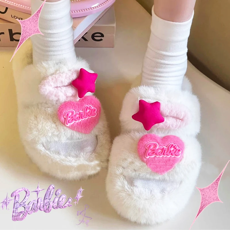 Barbie Plush Slippers Kawaii Soft Outdoor Trendy Sandals Non-Slip Fashion Decoration Movie Lovely Girls Gift Stylish Y2K Style
Barbie Plush Slippers Kawaii Soft Outdoor Trendy Sandals Non-Slip Fashion Decoration Movie Lovely Girls Gift Stylish Y2K Style