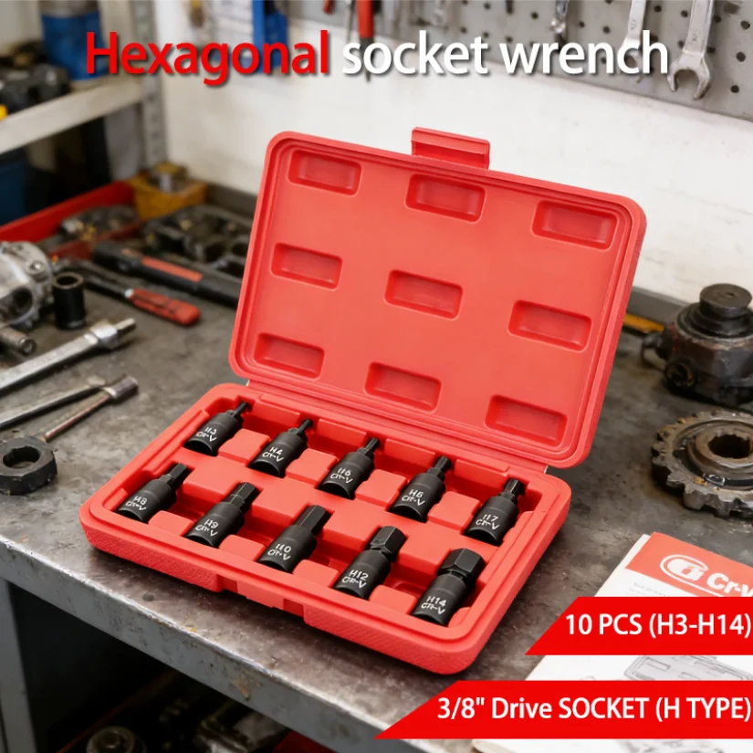 Набор шестигранных торцевых головок Torx для ручных ключей, S2, черненые, в коробке, шестигранные биты
Набор шестигранных торцевых головок Torx для ручных ключей, S2, черненые, в коробке, шестигранные биты