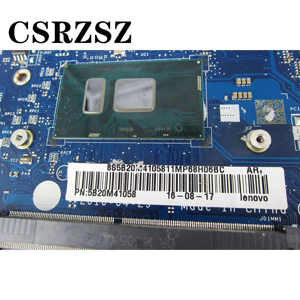 CSRZSZ For Lenovo 110-15isk Laptop motherboard LA-D562P FRU ;5B20M41058 with i3-6100u cpu test work perfect
CSRZSZ For Lenovo 110-15isk Laptop motherboard LA-D562P FRU ;5B20M41058 with i3-6100u cpu test work perfect