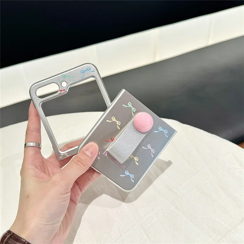 For Samsung Galaxy Z Flip 3 4 5 Case Z Flip5 ZFlip5 Colorful Bow Pink Ball Ring Electroplated Silver Shockproof Back Cover
For Samsung Galaxy Z Flip 3 4 5 Case Z Flip5 ZFlip5 Colorful Bow Pink Ball Ring Electroplated Silver Shockproof Back Cover