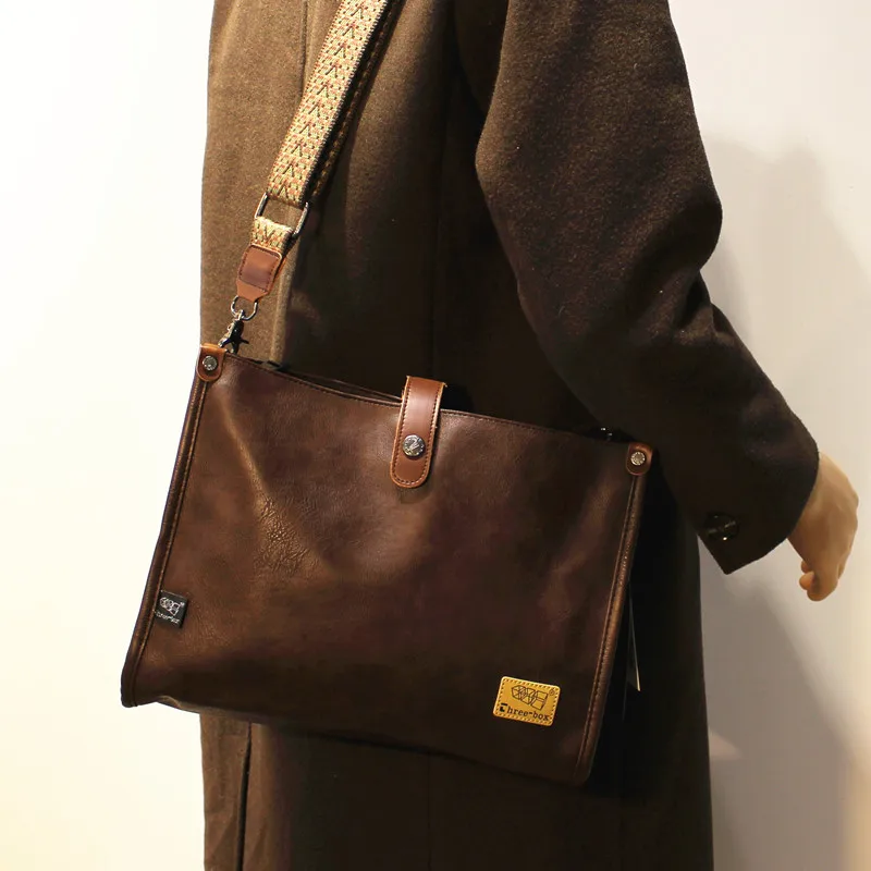 Threebox New Men's Bag Casual Crossbody Bag for Students Business Leisure Single Shoulder Bag Street Trend Soft PU Leather
Threebox New Men's Bag Casual Crossbody Bag for Students Business Leisure Single Shoulder Bag Street Trend Soft PU Leather