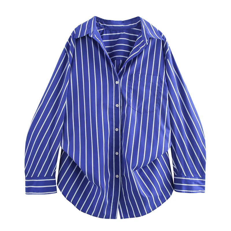 Vertical Stripe Thin Loose Shirt Casual Office Lady Tops Eelegant Women Long Sleeves Streetwear Spring Turn-Down Collar Shirt
Vertical Stripe Thin Loose Shirt Casual Office Lady Tops Eelegant Women Long Sleeves Streetwear Spring Turn-Down Collar Shirt