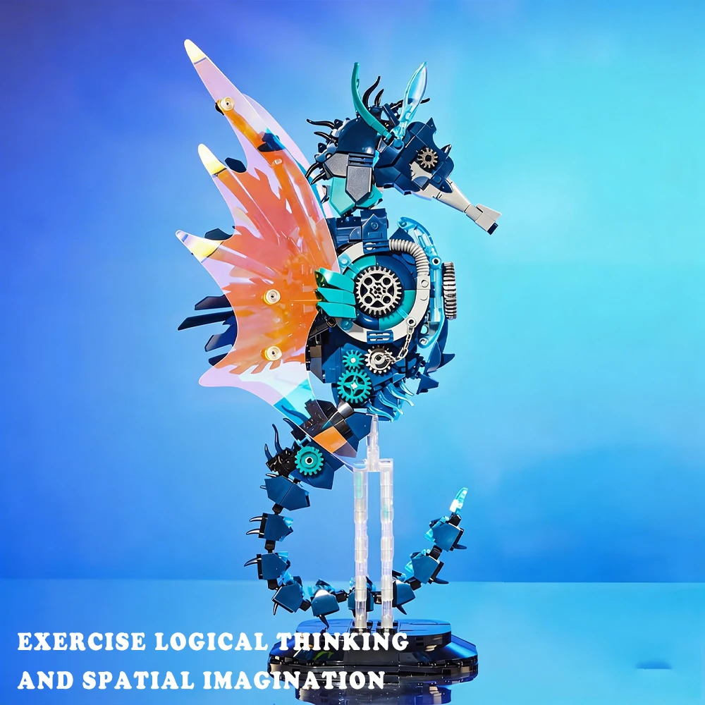 Futuristic Style Mechanical Seahorse Building Blocks Model Movable Jointed Cyber Mecha Marine Creature Assembly Ocean Decor Gift
Futuristic Style Mechanical Seahorse Building Blocks Model Movable Jointed Cyber Mecha Marine Creature Assembly Ocean Decor Gift