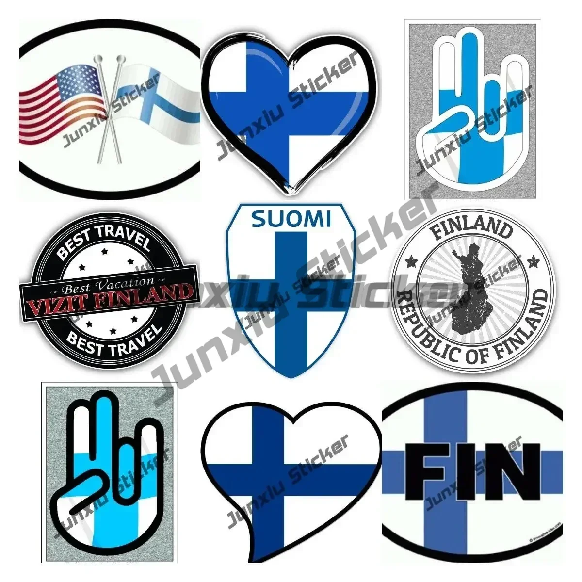 Finland Suomi Flag Emblem Sticker High-Quality Vinyl Decal Finland Finnish Helsinki Lapland Seal Round Flag Sticker for Car SUV
Finland Suomi Flag Emblem Sticker High-Quality Vinyl Decal Finland Finnish Helsinki Lapland Seal Round Flag Sticker for Car SUV