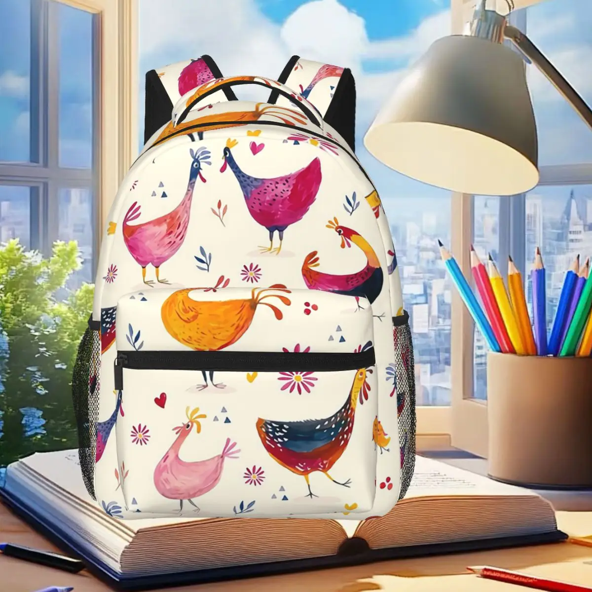 Funny Chicken Art Backpack Student Boys Girls BookBag Children School Bag Computer Shoulder Bags for Men Women
Funny Chicken Art Backpack Student Boys Girls BookBag Children School Bag Computer Shoulder Bags for Men Women