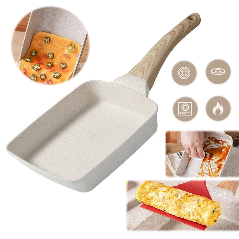 Nonstick Tamagoyaki Pan Breakfast Frying PanOmelette Egg Pan Rectangular Egg Roll Pan with Handle for Kitchen Gas Stove Cookware
Nonstick Tamagoyaki Pan Breakfast Frying PanOmelette Egg Pan Rectangular Egg Roll Pan with Handle for Kitchen Gas Stove Cookware