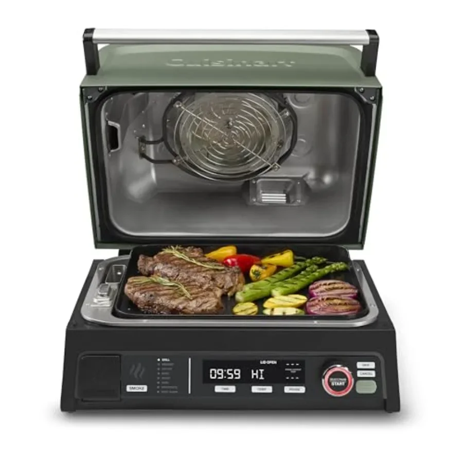 Outdoor electric BBQ portable smoker combo for apartments: stainless steel, black, 8-in-1 versatility with smart probe and smok
Outdoor electric BBQ portable smoker combo for apartments: stainless steel, black, 8-in-1 versatility with smart probe and smok