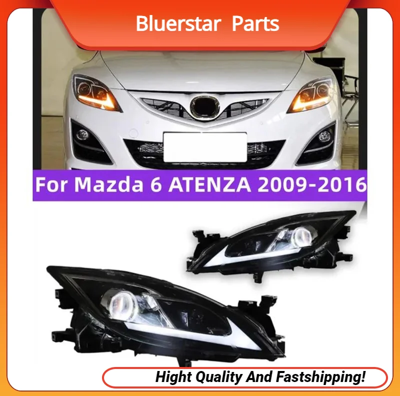 Обновление автомобильной фары для Mazda 6 ATENZA 2009-20 16, светодиодные сигнальные огни, би светодиодный проектор, фара, автосборка
Обновление автомобильной фары для Mazda 6 ATENZA 2009-20 16, светодиодные сигнальные огни, би светодиодный проектор, фара, автосборка