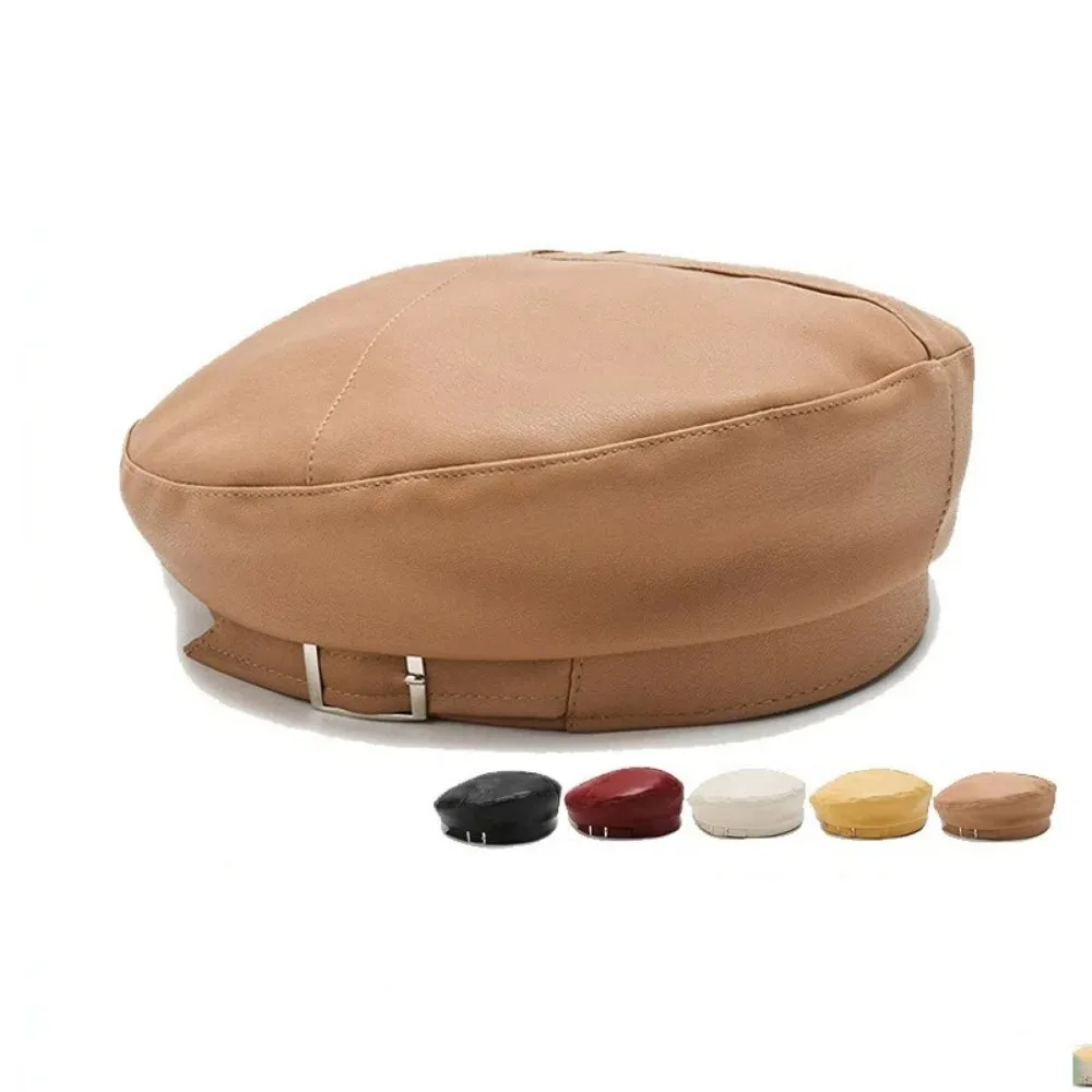 Elegant Spring Autumn Plain Beret Hat Leather Solid Color Flat Top Hat Octagonal Cap Women Girl
Elegant Spring Autumn Plain Beret Hat Leather Solid Color Flat Top Hat Octagonal Cap Women Girl