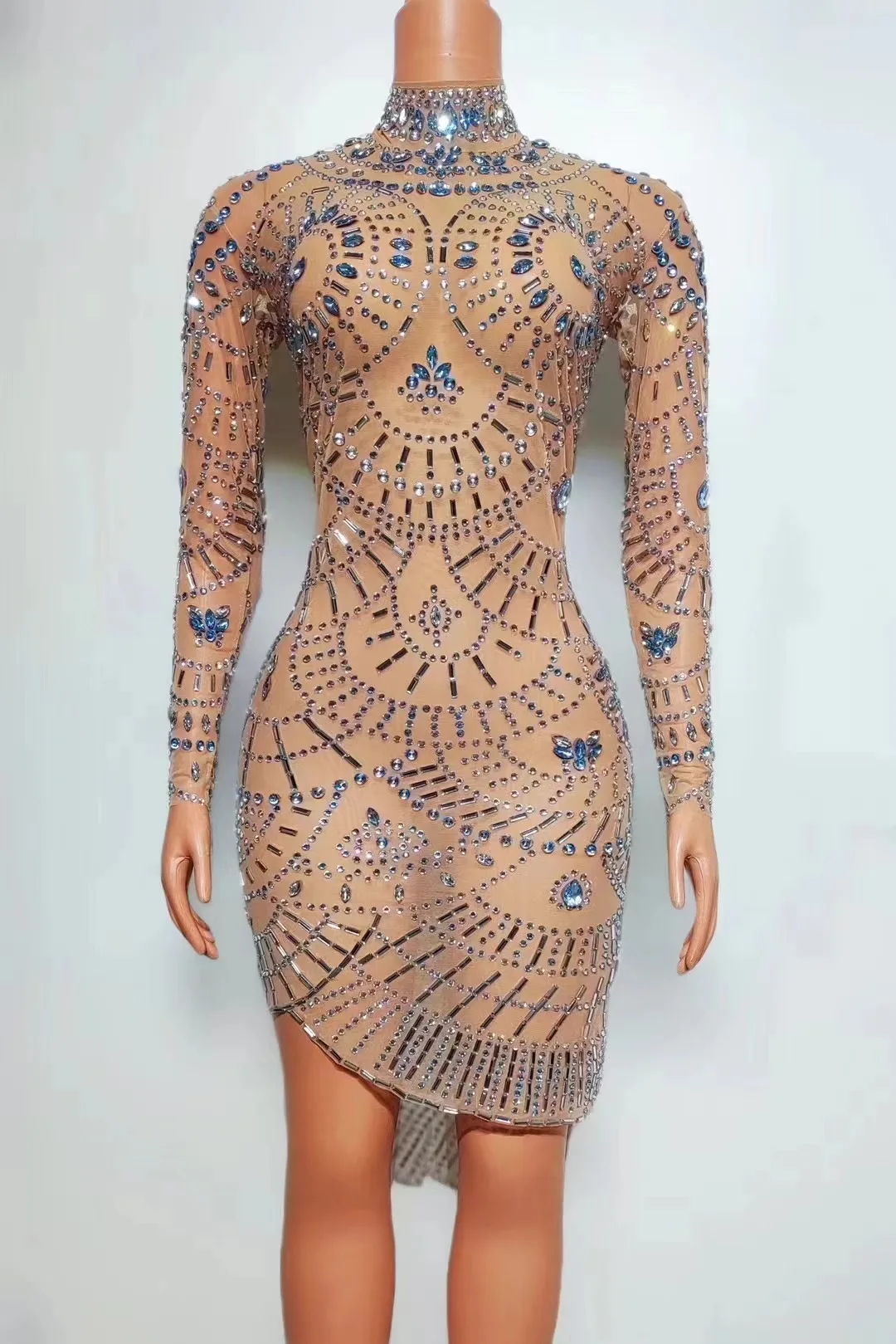 Sparkly Hot Drilling Process Rhinestone Birthday Queen Dress For Women Club Celebrity Stage Wear Stretch Drag Queen Costume
Sparkly Hot Drilling Process Rhinestone Birthday Queen Dress For Women Club Celebrity Stage Wear Stretch Drag Queen Costume