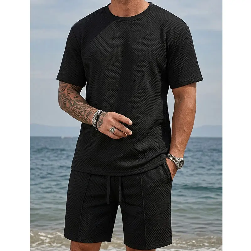 Summer Athletic Black Running Sets with Quick Dry Breathable Fabric Matching Short Sleeve TShirt and Shorts Gym Workout
Summer Athletic Black Running Sets with Quick Dry Breathable Fabric Matching Short Sleeve TShirt and Shorts Gym Workout