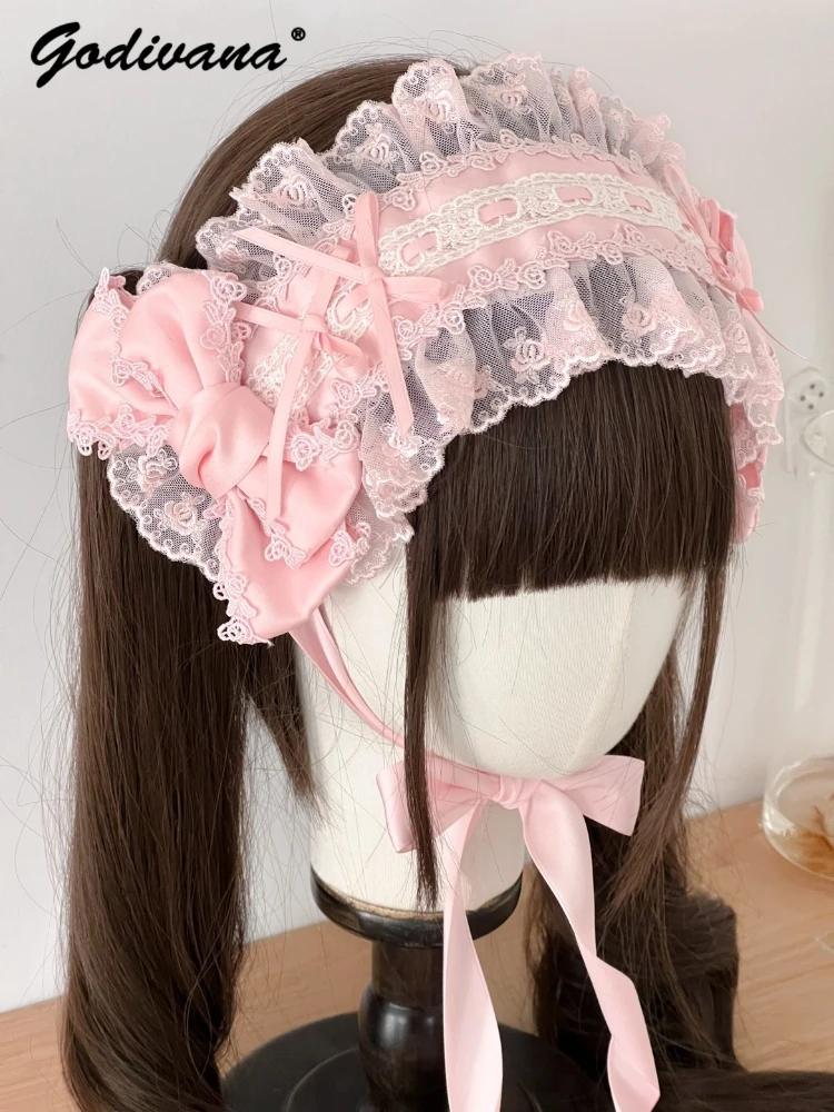 Original Lolita Handmade Lace Bow Headband Cosplay Girl Women's Sweet Kc Headgear Hairband
Original Lolita Handmade Lace Bow Headband Cosplay Girl Women's Sweet Kc Headgear Hairband