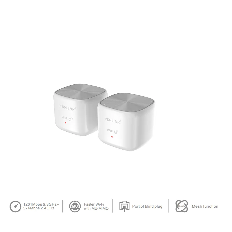 PIXLINK Wifi 6 Wireless Mesh Wi-Fi System Gigabit AX1800M Router Network Cover 100 Devices 802.11AX WiFi Extender Booster 2 Pack
PIXLINK Wifi 6 Wireless Mesh Wi-Fi System Gigabit AX1800M Router Network Cover 100 Devices 802.11AX WiFi Extender Booster 2 Pack