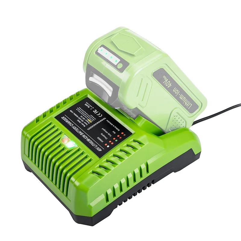 G-MAX 40V Lithium Battery Charger 29482 For GreenWorks 40V Li-ion battery 29472 ST40B410 BA40L210 STBA40B210 29462 20262 29282
G-MAX 40V Lithium Battery Charger 29482 For GreenWorks 40V Li-ion battery 29472 ST40B410 BA40L210 STBA40B210 29462 20262 29282